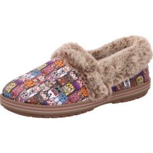 Skechers Bons too cozy Damenhausschuh mit bunten Motiven geschlossen und gefüttert