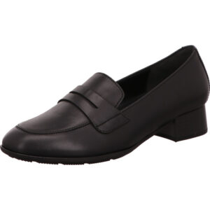 Gabor Loafer Damen schwarz mit schwarzem Absatz