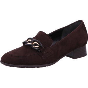 Gabor Loafer Damen braun mit schwarzer Sohle und Schnalle