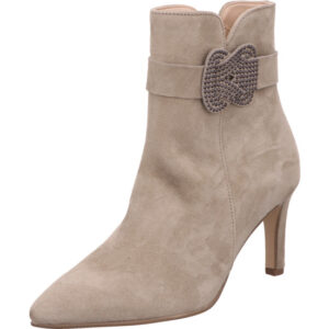 Gabor Stiefelette Damen beige mit beigem Absatz und Schnalle