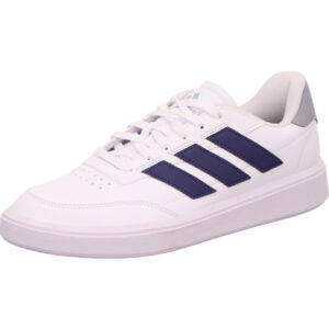 Adidas Courtblock Sneaker weiß mit schwarzen Streifen