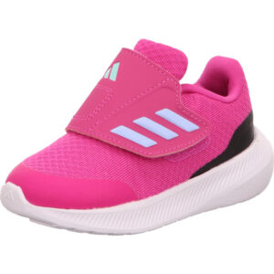 Adidas Runfalcon 3.0 AC Kindersneaker mit groeßm Klett in pink mit hellblauen Streifen und heller Sohle
