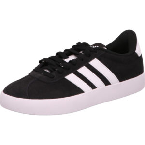 Adidas VL Court 3.0 Kindersneaker schwarz mit weißem Streifen und weißer Sohle