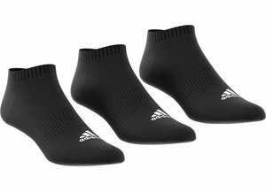 Adidas Sneakersocke schwarz mit weißem Adidas Logo vorn