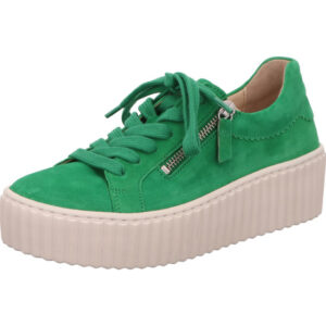 Gabor Sneaker Damen grün mit weißer Sohle