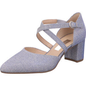 Gabor Pumps Damen mit Schnalle hellblau Glitzer mit Absatz