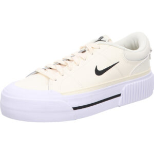 Nike court legacy lift beige kombi mit schwarzem Logo
