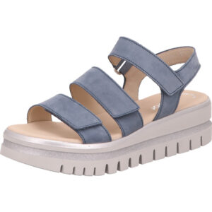 Gabor Sandalette Damen hellblau mit weißer Sohle Plateau