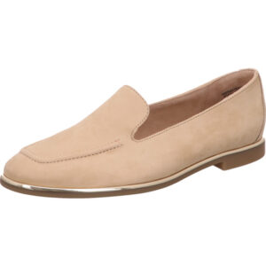 Pauul green Damen Mokassin beige mit goldenem Zierstreifen in der Sohle
