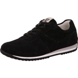 Paul Green Damen Sneaker schwarz nubukleder und heller Sohle