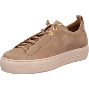 Paul Green Damenhalbschuh beige als zipper und heller plateausohle