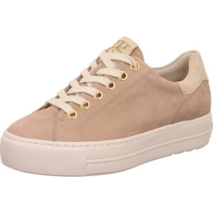 Paul Green Damenhalbschuh beige mit hellbeige und plateausohle