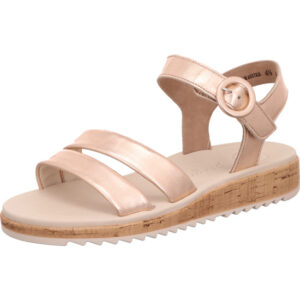 Paul Green Damen Sandale rose glänzend  mit korksohle