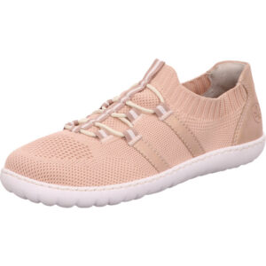 Rieker Damen halbschuh zum reinschlüpfen in rose mit heller Sohle in stoff