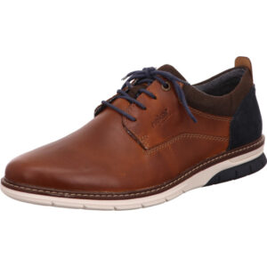 Rieker herren Businessschuh braun mit blau und heller Sohle
