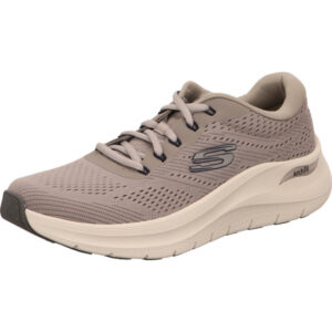 Skcers Arch Fit 2 Herrenhalbschuh mit Schnürer beige mit heller Sohle