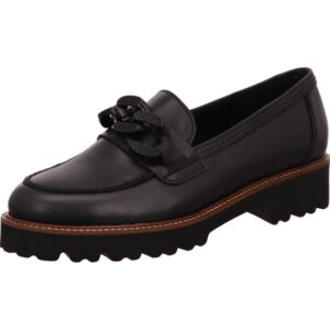 Gabor Loafer schwarz mit schwarzer Sohle und Schnalle