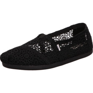 Toms slip in schwarz mit Muster und schwarzer Sohle