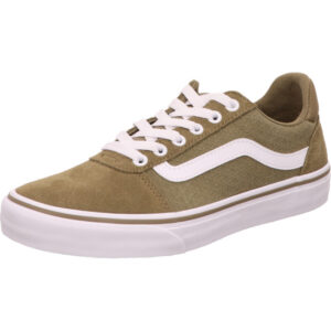 Vans ward Deluxe Halbschuh grün leder  mit weißem Vans