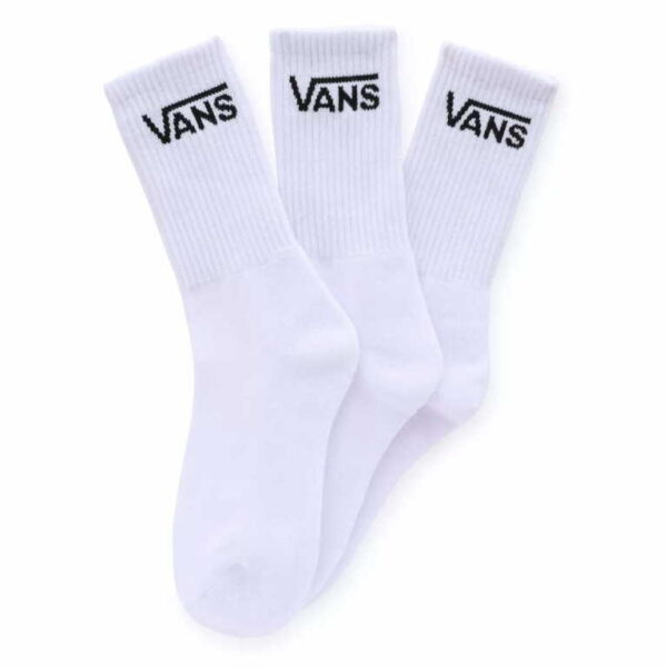 Vans Crew B dreier set Vans strümpfe weiß mit schwarzem Vans Logo