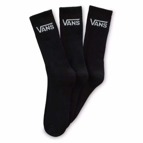 Vans Crew M dreier set schwarzer Vans Strümpfe mit weißem Vans Logo
