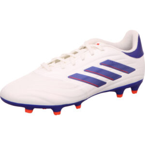 Copa Pure 2 Leaque Nockenfußballschuh weiß mit blauen Streifen