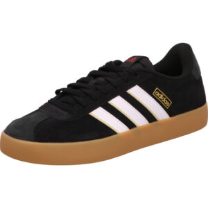 Adidas VL Court 3.0 Kindersneaker schwarz mit weißem Streifen und Gum Sohle