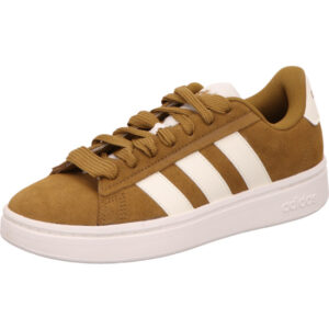 Adidas Grand Court Alpha Sneaker braun mit weißen Streifen und helle Sohle