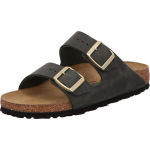 Birkenstock Arizona zwei Schnallen dunkelgrün Nubukleder