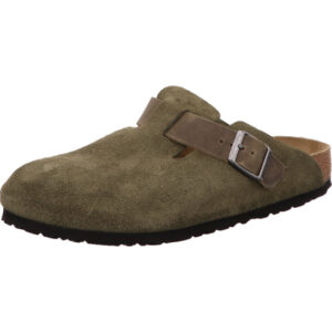Birkenstock Boston Clogs olive Nubukleder