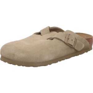 Birkenstock Boston Clogs beige Kkaki Nubukleder