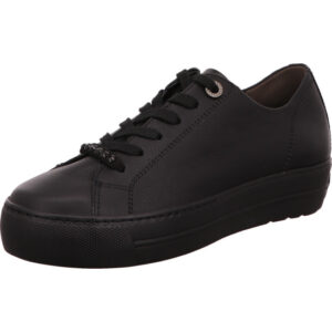 Paul Green Damen Halbschuh komplett shcwarz mit Plateau