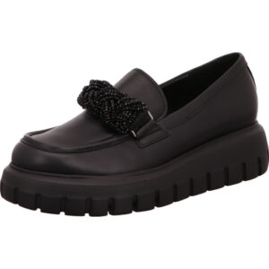Gabor Loafer schwarz mit schwarzer Sohle und Schnalle