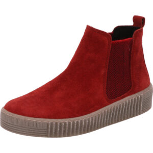 Gabor Stiefelette Damen rot mit grauer Sohle