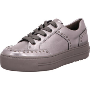 Paul Green Damen Sneaker brau silber mit nieten und dunkler Plateausohle