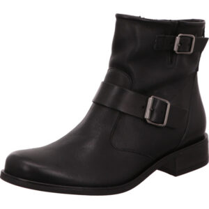 Paul Green Damen Stiefelette schwarz nit zwei Schnallen und mit  Absatz