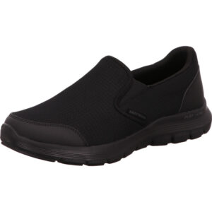 Skechers flex advantage herren Halbschuh Slipper komplett schwarz