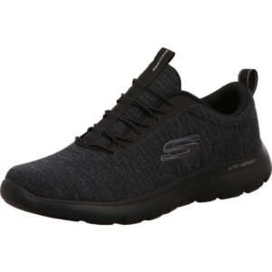 Skechers Sneaker schwarz mit schwarzer Sohle
