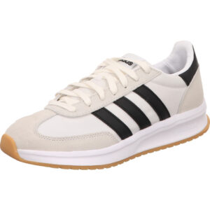 Adidas Run 70s 2.0 Sneaker weiß mit schwarzen Streifen Nubuk Frontkappe und heller Sohle