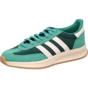 Adidas Run 70s 2.0 Sneaker grün mit weißen Streifen Nubuk Frontkappe