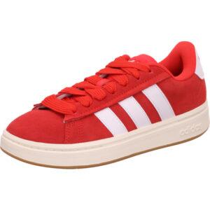 Adidas Grand Court Alpha Sneaker rot mit weißen Streifen und helle Sohle