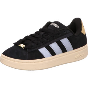 Adidas Grand Court Alpha Sneaker dunkelblauen mit hellblauen Streifen und helle Sohle