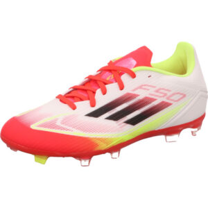 Adidas F50 Leaque Nockenfußballschuh in weiß mit rot