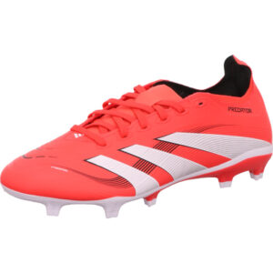Adidas Predator Stollen Fußballschuh rot und weißen Streifen