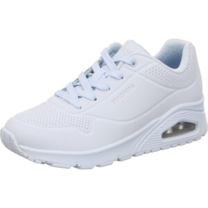 Skechers Uno stand on air Damenhalbschuh mit offener Dämpfung komplett hellblau