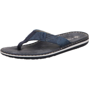 Rieket herren Flipflop mit zehensteg und leder dunkelblau
