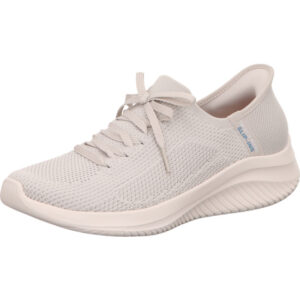 Skechers ultra flex Damenslipper mit slip in beige und heller Sohel