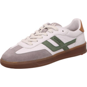 Lloyd Herrensneaker Elian weiß mit grauer kappe und grün mit gum sohle