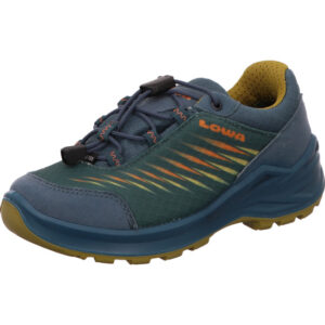 Lowa Merger GTX Kinderschuh petrol kombi mit blauer Sohle