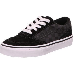 Vans Kinderschuh schwarz mit grau schwarz kariert und heller Sohle
